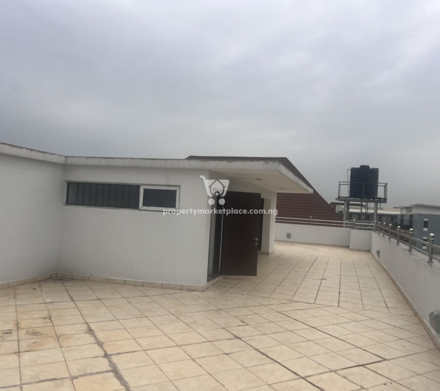 4 bedroom terrace duplex with a room boys quarters and open rooftop