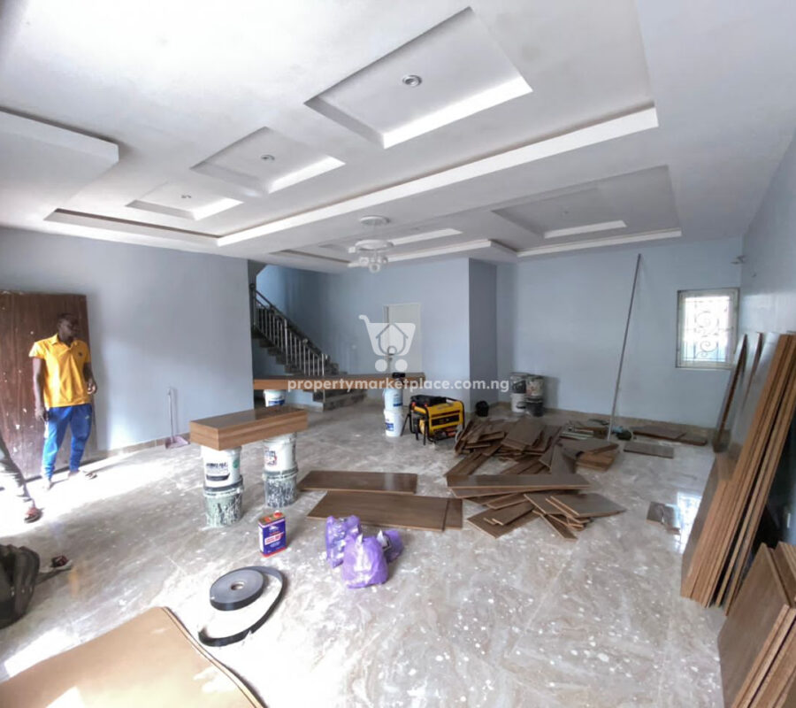 Massive 4 bedroom semi detached duplex with a room Bq