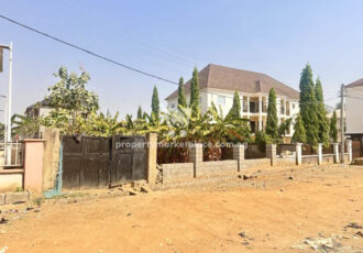 Fenced residential land in a developed area