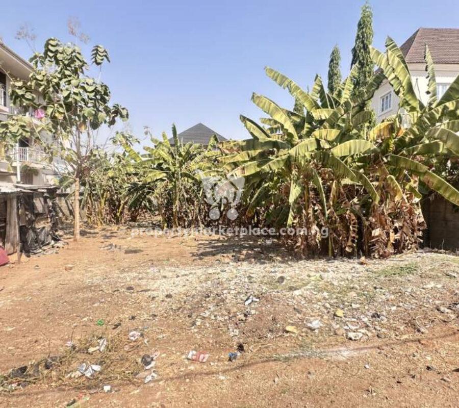 Fenced residential land in a developed area