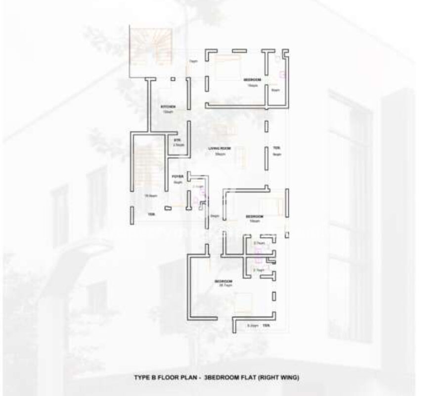 3 bedroom apartment in a nice area