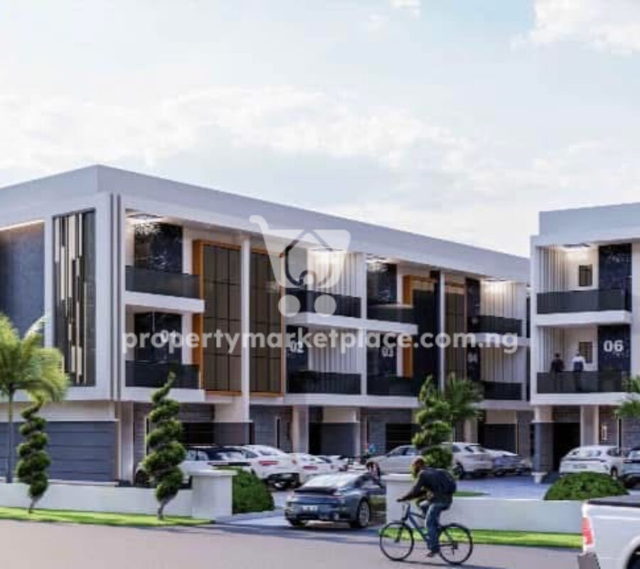 4 bedroom terrace duplex with Bq in an area with tarred road