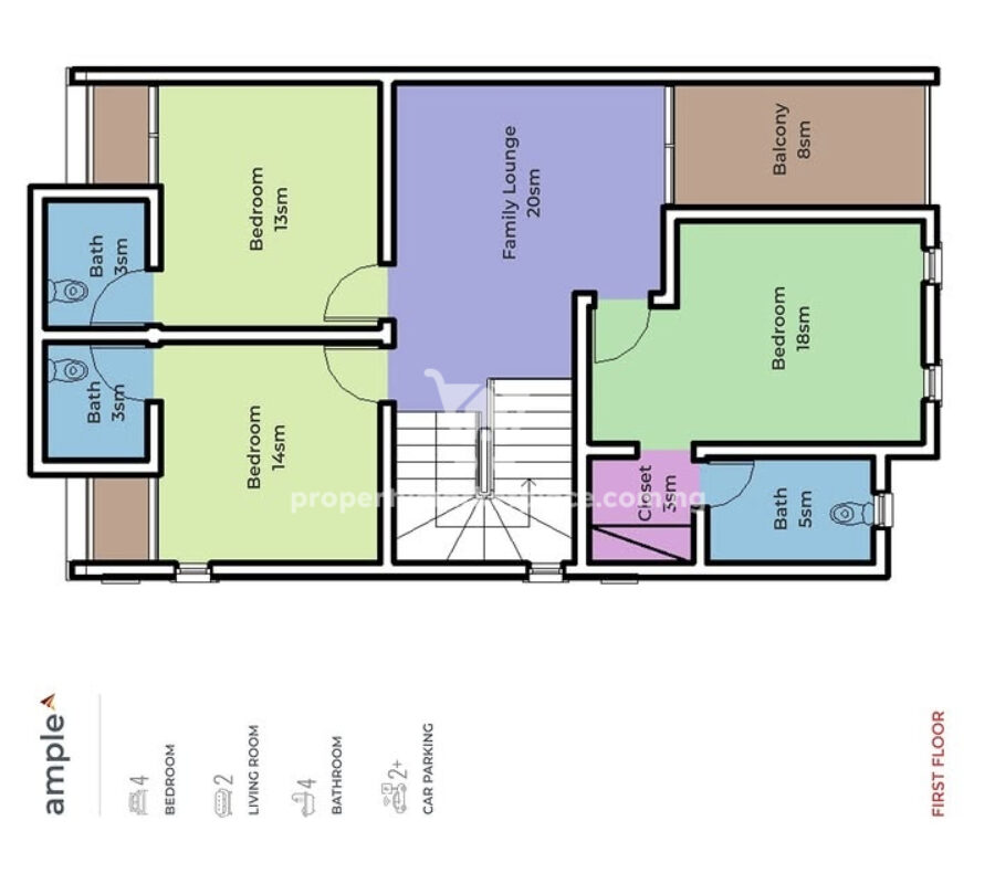 Spacious & solidly built 4 bedroom terrace duplex