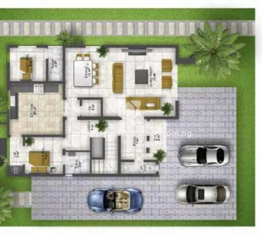 5 bedroom detached duplex with a room boys quarters