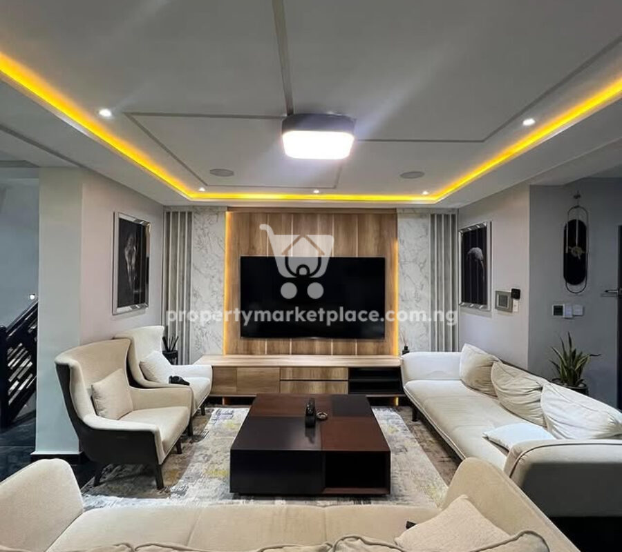 Furnished and automated 4 bedroom semi-detached duplex with Bq