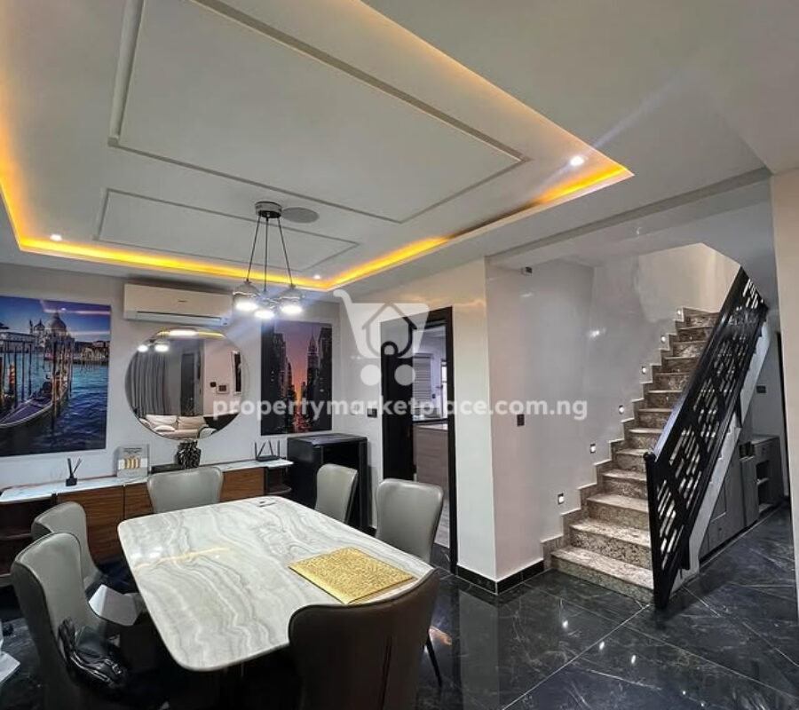 Furnished and automated 4 bedroom semi-detached duplex with Bq