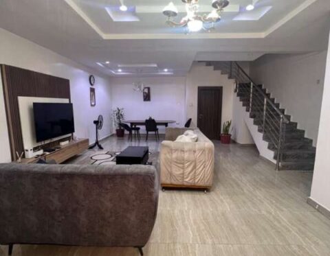 Furnished 4 bedroom terrace duplex with a room boys quarters