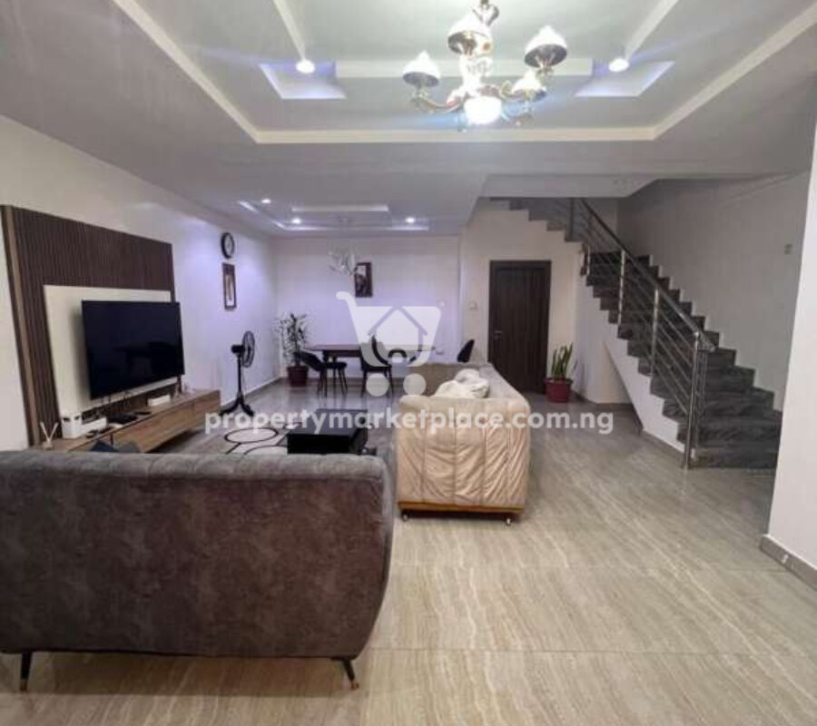 Furnished 4 bedroom terrace duplex with a room boys quarters