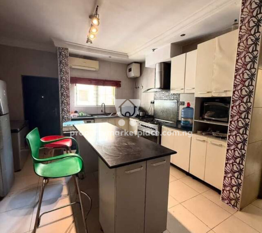 Spacious 3 bedroom flat with a room boys quarters in a secured estate