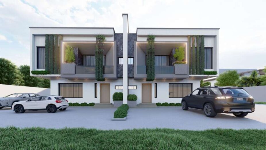Semi-detached duplex at Green Haven estate, Karsana