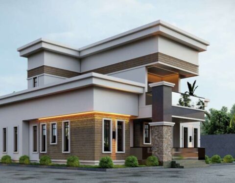 400 sqm estate land for a 4 bedroom bungalow with penthouse