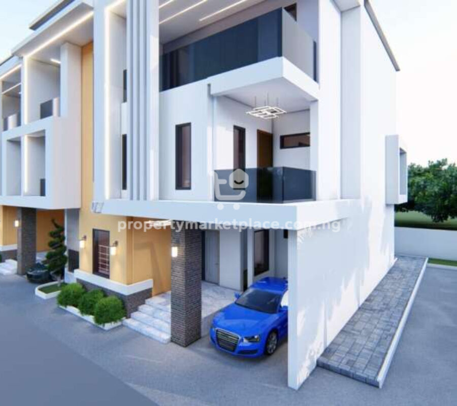 350 sqm estate land for a 4 bedroom terrace duplex with bq